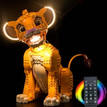 Imagem de Hilighting Kit De Luz Led Atualizado Para Lego Young Simba O Rei Leão Conjunto De Construção, Versão Com Controle Remoto Compatível Com Lego 43247 (Modelo Não Incluído)