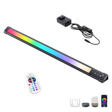 Imagem de LAMPAOUS Barra De Luz Rgb Para Monitor, Luz Led Para Configuração De Jogos De Mesa, Luz De Teclado Plug-In, 24 Polegadas, Branco E Milhões De Cores, Controle Remoto Sem Fio, Luzes Led Inteligentes A