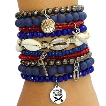 Imagem de Kit Mix 10 Pulseiras Orixá Ogum Umbanda - Balaio de Santo