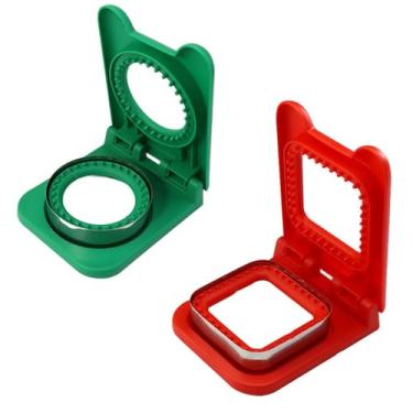 Imagem de Sanduicheira, Cortadores De Sanduíche Para Almoço Infantil, Cortador E Selador De Sanduíche Sem Crosta, Lancheiras Escolares e Bento Boxes Meninos Meninas, Quadrado, Forma De Coração (Estilo D)