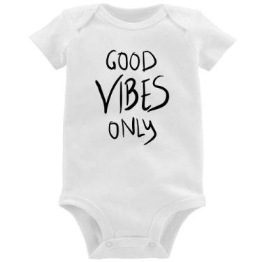 Imagem de Body Bebê Good Vibes Only - Foca na Moda, Branco, GG