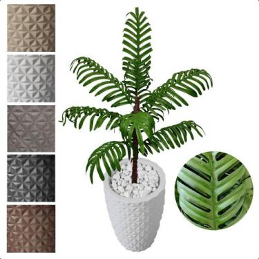 Imagem de Palmeira Areca Bambu Planta Artificial Com Vaso Decorativo - Flor de M