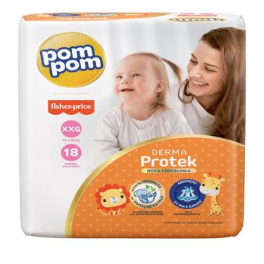 Imagem de Fralda Descartavel Pompom Derma Protek Jumb Xxgc/18