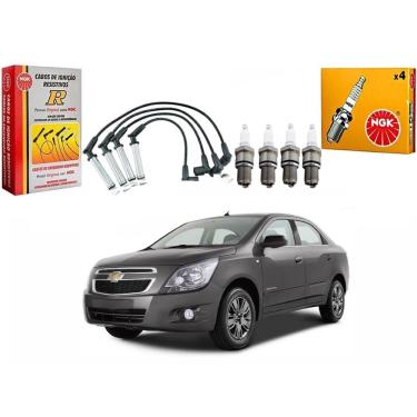 Imagem de Kit vela cabo ngk original chevrolet cobalt 1.8 2012 A 2016