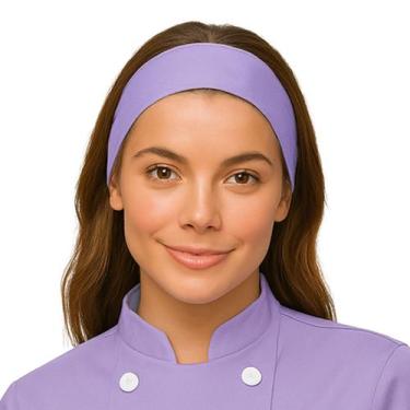 Imagem de Faixa De Cabelo Feminina Para Chef Cozinha Restaurante Confeitaria Pad