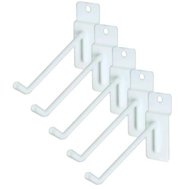 Imagem de KIT 20 GANCHO PARA PAINEL CANALETADO COR BRANCO 10CM