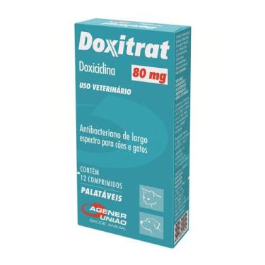 Imagem de Doxitrat 80mg para Cães e Gatos Uso Veterinário com 12 Comprimidos