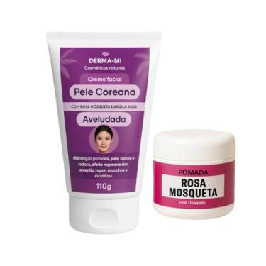 Imagem de Kit creme clareador Pele Porcelana + pomada rosa mosqueta