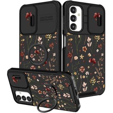 Imagem de Goocrux Capa para celular Samsung Galaxy A16 5G - Capa de telefone feminina linda flor floral exclusivo design estético capa de câmera deslizante com suporte de anel para Samsung A16 5G capa de 6,7