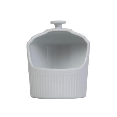 Imagem de Saleiro Em Porcelana Assar E Servir 10,5x15,5cm Germer Branco