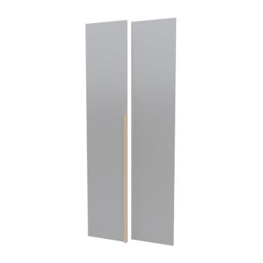 Imagem de Kit 2 Portas Para Guarda-roupa Modular 80cm Jade Cabecasa Madeiramadeira Cinza Urbano