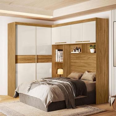 Imagem de Quarto Modulado Casal Ambiente Florença Freijó Off White - Moval