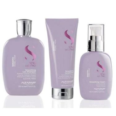 Imagem de Kit Alfaparf Smooth Shampoo 250ml Condicionador 200ml Leave-in 125ml H