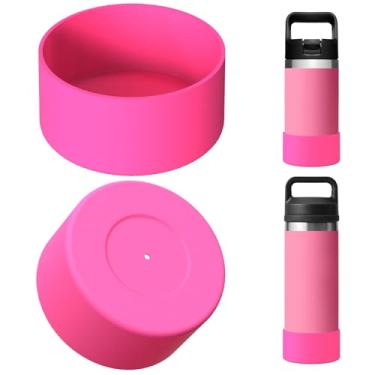 Imagem de Linkidea Bota para garrafa de água compatível com YETI Rambler Jr. Kids 340 g, Rambler 340 g/510 g, Yonder 567 g/740 g, protetor de silicone antiderrapante para garrafa (rosa/pacote com 2)