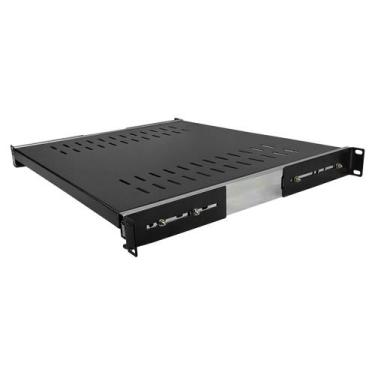 Imagem de Bandeja Móvel Ventilada 1 U x 400 mm - Preto - Pier Telecom