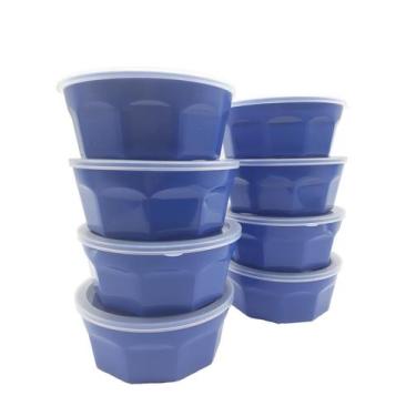 Imagem de 8 Potes Oitavados Com Tampa Marmita Sobremesa 700 Ml ul - Dehaus