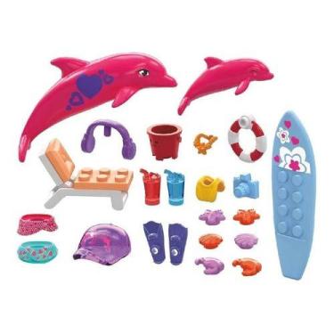 Imagem de Mega Construx Barbie Exploraçao Golfinhos Color Reval Hhw83 - Mattel