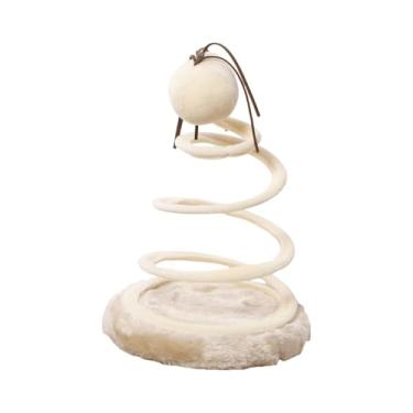Imagem de WeiLaiKeQi Brinquedo interativo para gatos com mola espiral e ação de mola, brinquedo para gatos domésticos que brincam com arranhador de pelúcia, Bola