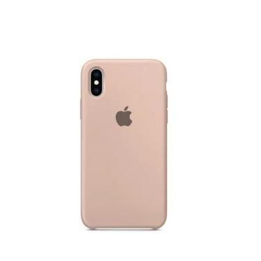 Imagem de Capa Case Silicone Capinha X Xr Xs Max Várias Cores, Rosa Areia, iPhon