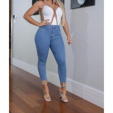 Imagem de Calças Calça Jeans Clara Feminina com Laycra Veste 38 ao 44 - DNAJeans