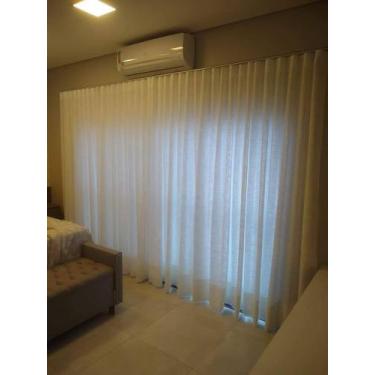 Imagem de Cortinas Gaze de Linho Com Forro Microfibra   Modelo prega macho 3,00X