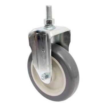 Imagem de Rodizio Fixo Rosca Parafuso 5pol. R512 Bp Pvc Anti Risco 75kg Por Roda
