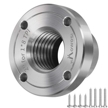 Imagem de HAowosi Placa frontal de torno de madeira de aço de 5 cm, placa frontal para torno de madeira, placa de face de torno adequada para eixo de 2,5 cm x 8TPI sem mandril