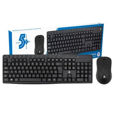 Imagem de Teclado com Mouse sem Fio Office 5+ Preto