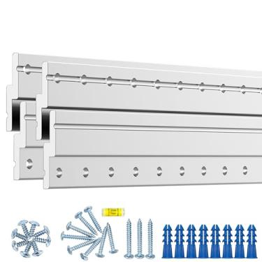 Imagem de Gancho de grampo francês resistente de 86 cm, kit de ferragens de montagem de espelho pesado e kit de pendurar fotos, suportes de montagem na parede para armários, prateleira, cabeceira - clipes Z 2