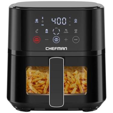 Imagem de Fritadeira Elétrica Chefman 3,8 Litros Compacta: Refeições Rápidas, Tecnologia HiFry, Janela EasyView, Controles de Toque com 4 Programas