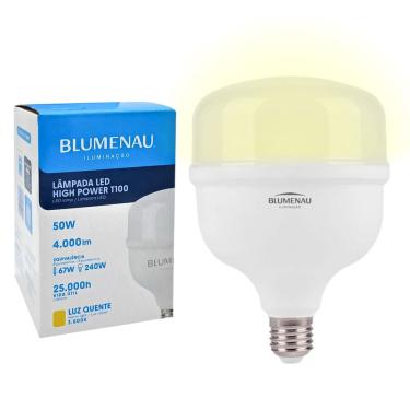 Imagem de Lâmpada Bulbo Led Alta Potência 50w Branco Quente 3000k