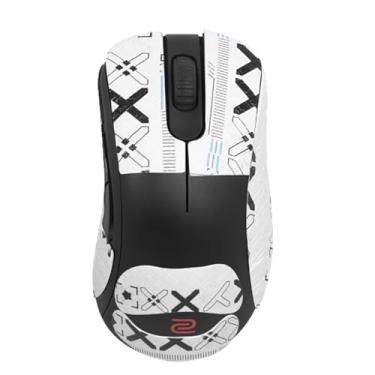 Imagem de NOUKAJU Fita aderente para mouse BenQ Zowie EC2-CW ergonômico para jogos, fita antiderrapante para mouse, kit de atualização de mouse profissional pré-cortado resistente ao suor autoadesivo (branco)