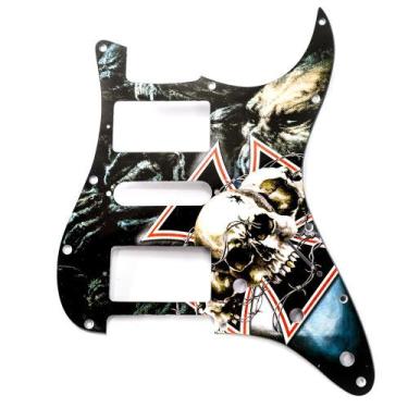 Imagem de Escudo Guitarra Am Strat HSH Caveiras Cruz Spirit 120-HS