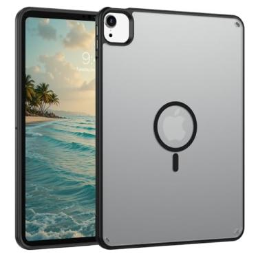 Imagem de BENTOBEN Capa magnética para iPad Air de 11 polegadas M3/M2 (2025/2024), iPad Air 7ª/6ª geração, capa protetora para tablet à prova de choque fosca translúcida para iPad Air 5ª/4ª geração 27.7 cm 2022
