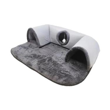 Imagem de WeiLaiKeQi Cama túnel criativa para gatos, esconderijo leve e portátil, playground interativo para gatos de interior, gatinhos, hamsters, S