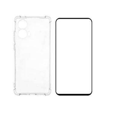 Imagem de Capa Capinha Case Anti Impacto Queda Shock + Pelicula de Vidro 3d Compatível com Moto G35