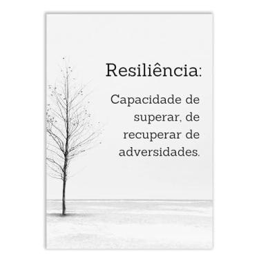 Imagem de Placa Decorativa Resiliência É A Capacidade De Superar Decoração Poster Quarto Sala