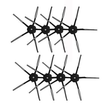 Imagem de HUAYUWA Kit de acessórios para aspirador de pó compatível com Roborock S7 MaxV Ultra/S7max/S7/T7S/T7Splus/G10/G10S/G10Spro/G10Spure (8 escovas laterais pretas)
