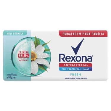 Imagem de Sabonete em Barra Antibacterial Fresh Rexona 84g com 6 Unidades