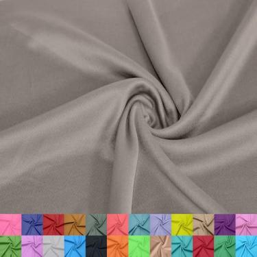 Imagem de Stylish FABRIC Forro interloque 100% poliéster de 152 cm de largura – tecido de malha leve elástico bidirecional, da The Yard para vestuário, maternidade, decorações de festa, cortinas, artesanato e
