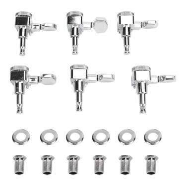 Imagem de WALFRONT 6pcs 6r Tuning Tuning PEGS Cabeças de Guitarra de Guitarra de Mão Direita Máquinas de Ajuste de Metal Substituição para Guitarras Acústicas