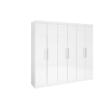 Imagem de Guarda Roupa Casal 6 Portas Sem Pés Leblon D' Doro Branco