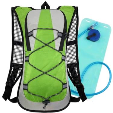 Imagem de Mochila de Hidratação para Corrida Ciclismo com Bolsa para Hidratação (Verde, Média)