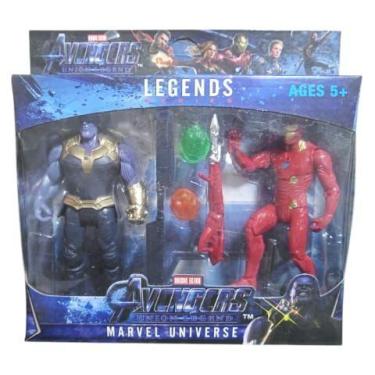 Imagem de Brinquedo Super-heróis Thanos e Homem de Ferro 17 cm - Soberana Brinqu