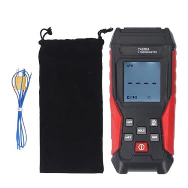 Imagem de Termopar o medidor de temperatura de alta precisão K J Tipo Detector de temperatura superfície com limiares de alarme de travamento de dos e compensação de temperatura para uso