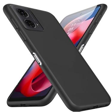 Imagem de Jilivock Capa para celular Motorola Moto G85 5G, capa de silicone macio, capa de silicone à prova de choque com forro de microfibra (preto)