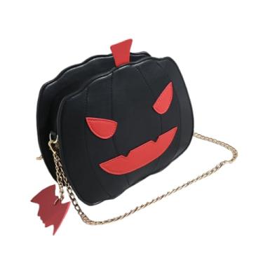 Imagem de Bolsa tiracolo Halloween Pumpkin Messenger Bag Diabo Shoulder Chain Bag para mulheres (preto), Preto