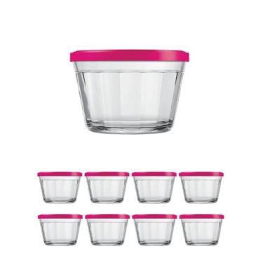 Imagem de Kit Pote Copo Americano C/Tampa Cor Sortida 150ml Nadir 8Un - NADIR FI