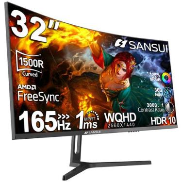 Imagem de Monitor de jogos SANSUI Curvo WQHD de 32 polegadas 2560x1440 165 Hz