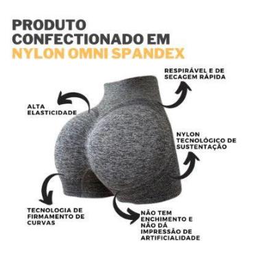 Imagem de Short Legging Academia Curto Feminino Levanta Bumbum Sem Costura Cintu